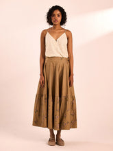 Load image into Gallery viewer, Rust Rose Skirt BOTTOMS KHARA KAPAS
