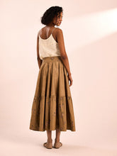 Load image into Gallery viewer, Rust Rose Skirt BOTTOMS KHARA KAPAS
