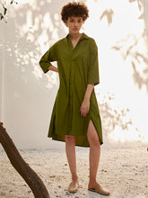Load image into Gallery viewer, Spring Shirt Dress DRESSES KHARA KAPAS   
