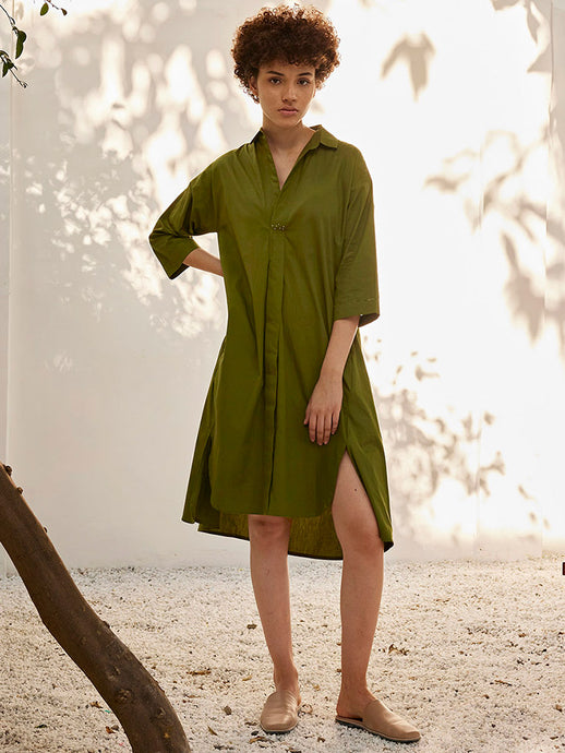 Spring Shirt Dress DRESSES KHARA KAPAS   