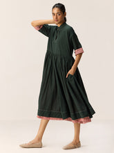 Load image into Gallery viewer, Tangled In Checks Midi Dress DRESSES KHARA KAPAS
