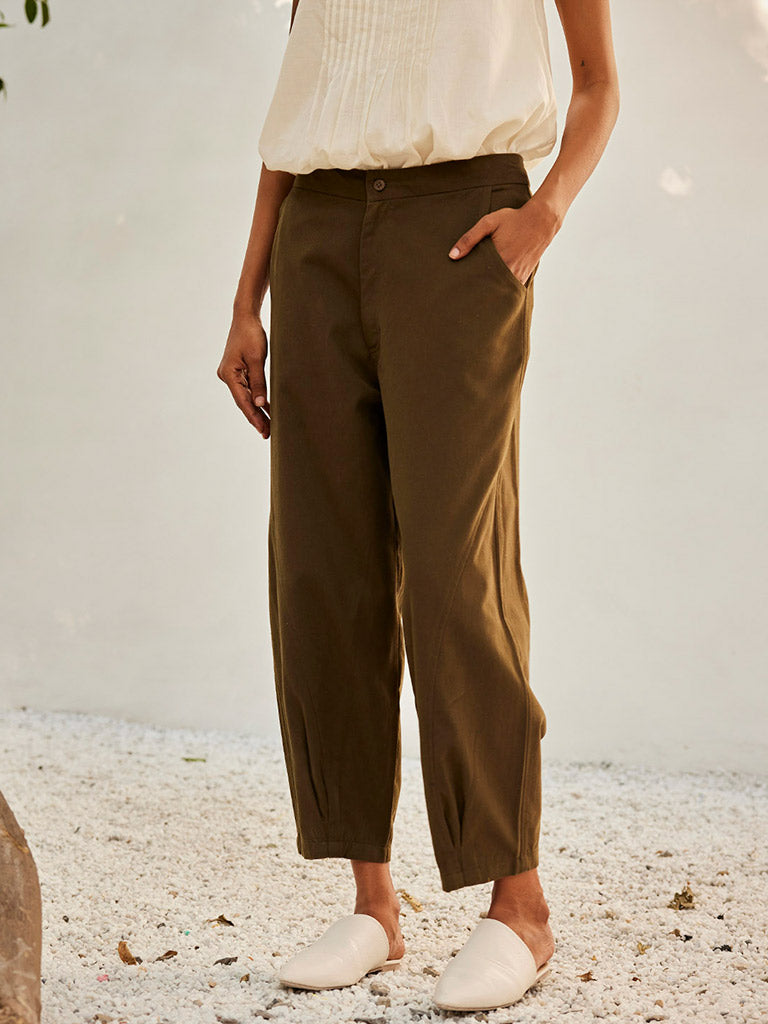 Olive Dreams Pant BOTTOMS KHARA KAPAS   