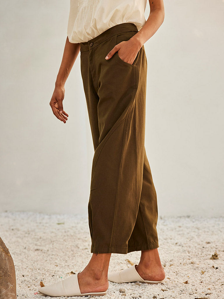 Olive Dreams Pant BOTTOMS KHARA KAPAS   