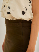 Load image into Gallery viewer, Olive Pencil Skirt BOTTOMS KHARA KAPAS   
