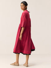 Load image into Gallery viewer, Berry Beam Midi Dress DRESSES KHARA KAPAS
