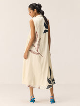 Load image into Gallery viewer, White Magnolia Midi Dress DRESSES KHARA KAPAS
