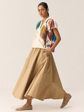 Load image into Gallery viewer, Pecan Oxford Maxi Skirt BOTTOMS KHARA KAPAS
