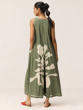 Load image into Gallery viewer, Sage Trail Mul Cotton Jumpsuit JUMPSUITS KHARA KAPAS

