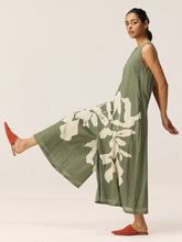 Load image into Gallery viewer, Sage Trail Mul Cotton Jumpsuit JUMPSUITS KHARA KAPAS
