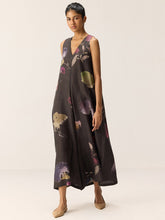 Load image into Gallery viewer, Nightshade Blooms Linen Jumpsuit JUMPSUITS KHARA KAPAS
