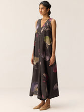 Load image into Gallery viewer, Nightshade Blooms Linen Jumpsuit JUMPSUITS KHARA KAPAS
