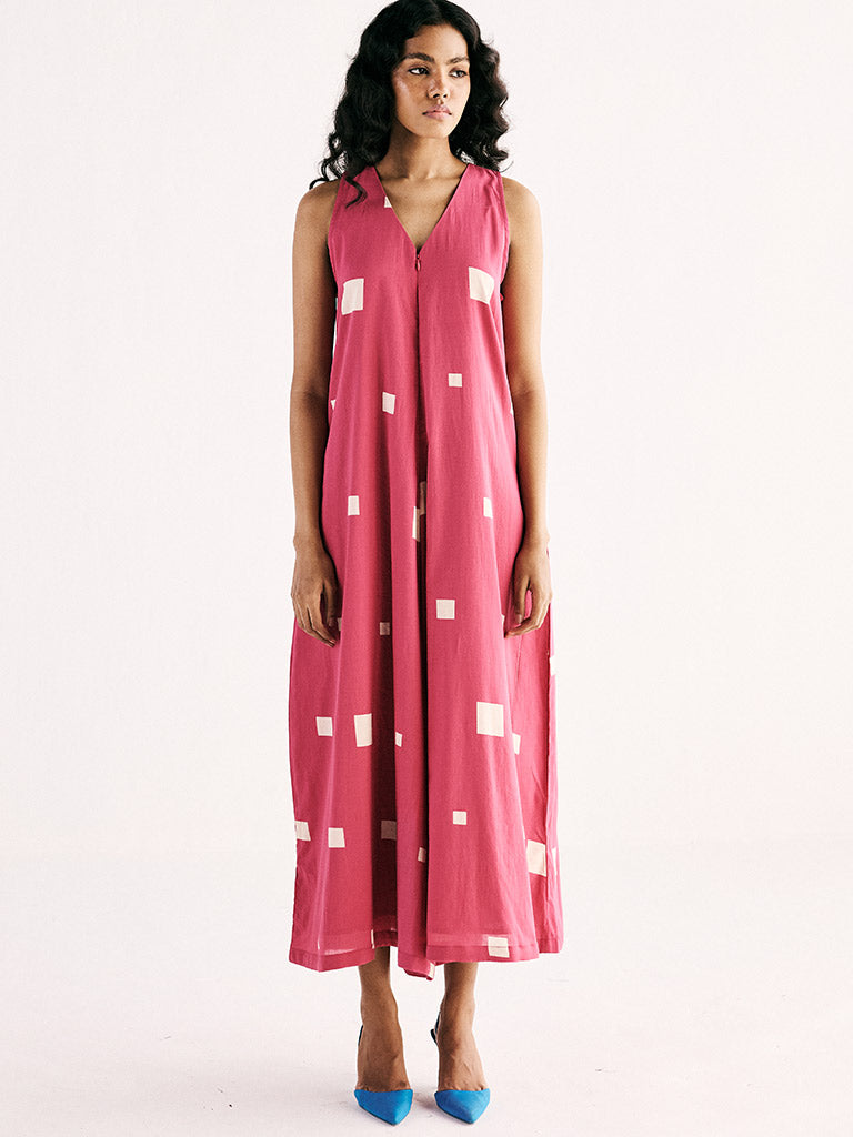 Pink Matrix Jumpsuit JUMPSUITS KHARA KAPAS   