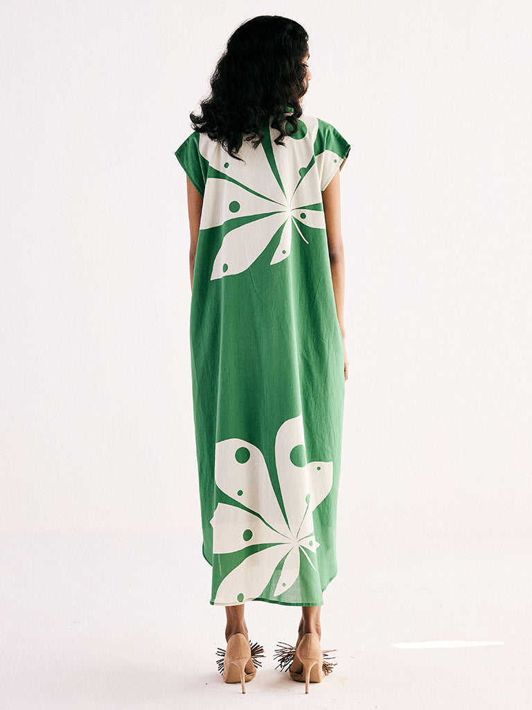 Maple Leaf Shirt Dress DRESSES KHARA KAPAS
