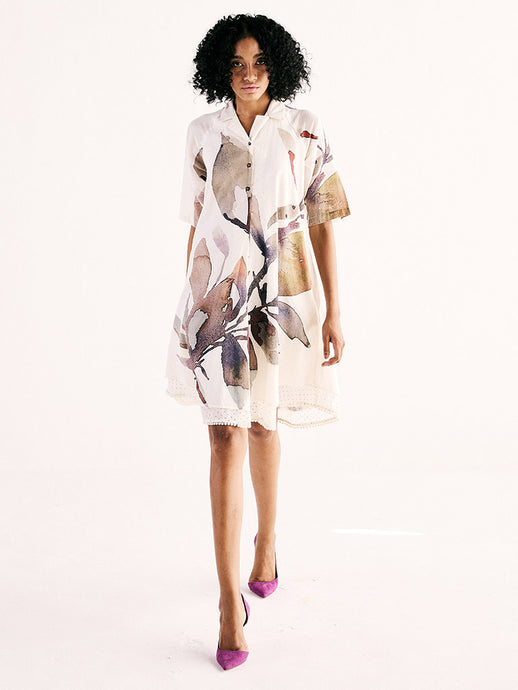 Ivory Bloom Dress DRESSES KHARA KAPAS