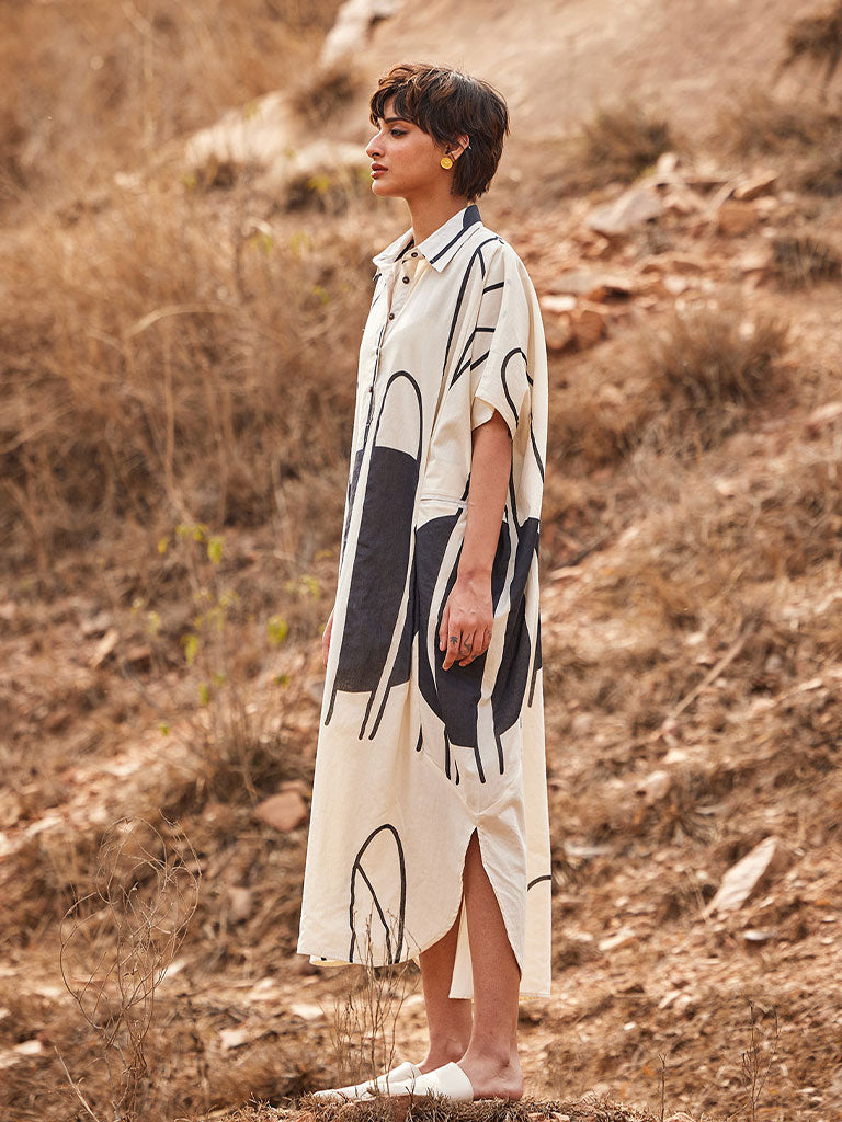 Agave Kaftan Dress DRESSES KHARA KAPAS   