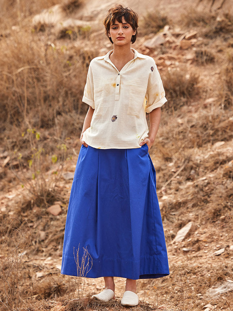 Tez Neela Skirt BOTTOMS KHARA KAPAS   