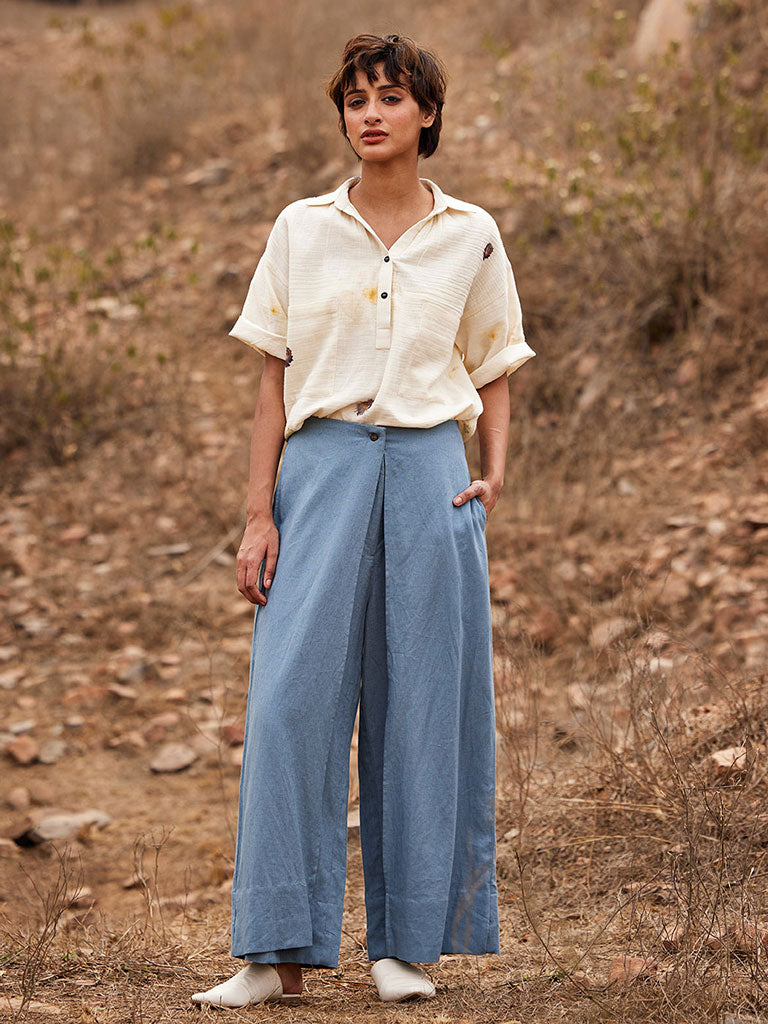 Aasmaan Linen Pants BOTTOMS KHARA KAPAS   