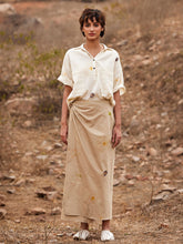 Load image into Gallery viewer, Oxford Wrap Skirt BOTTOMS KHARA KAPAS   
