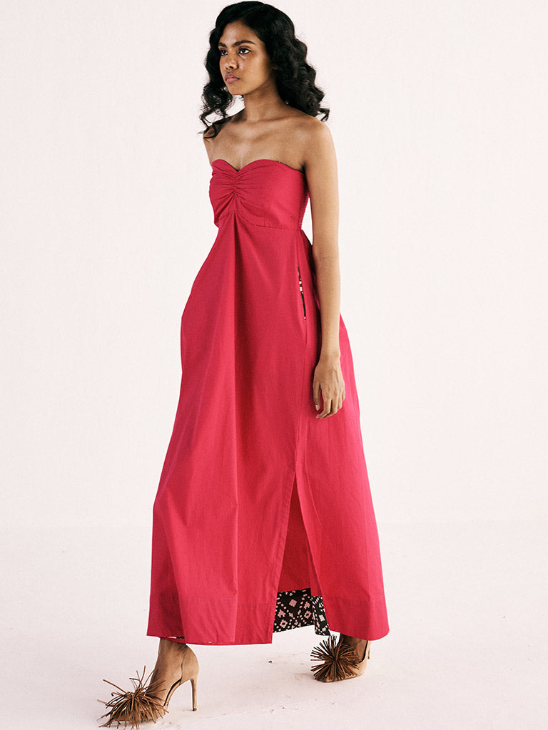 Fuchsia Flame Gown DRESSES KHARA KAPAS   