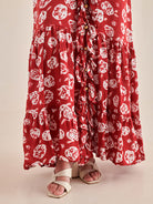 Rose Scarlet Ruffle Dress DRESSES Khajoor