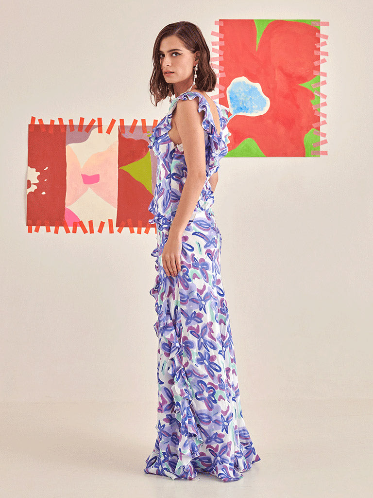 Dream Ruffled Maxi Dress DRESSES Khajoor