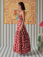 Load image into Gallery viewer, Rose Scarlet Skirt Co-ord Set SETS Khajoor

