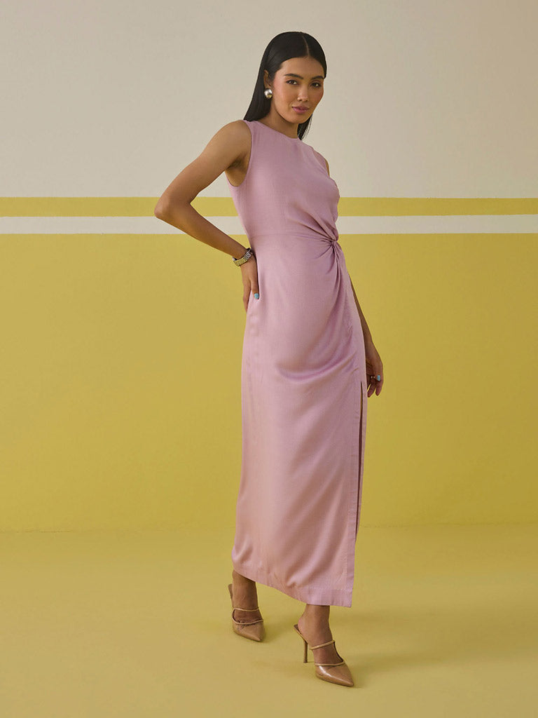 Lavender Blossom Knotted Dress DRESSES SUI