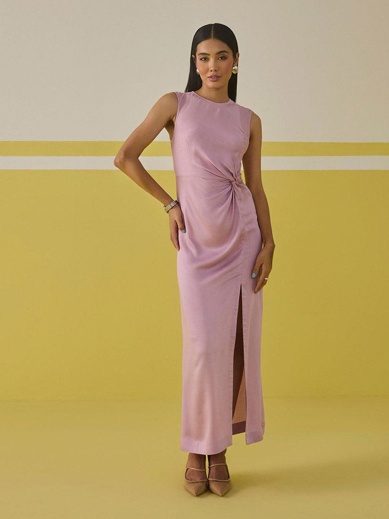 Lavender Blossom Knotted Dress DRESSES SUI