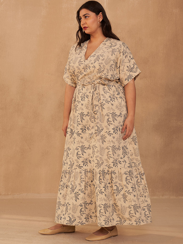 Leafy Bloom Maxi Dress DRESSES SUI   