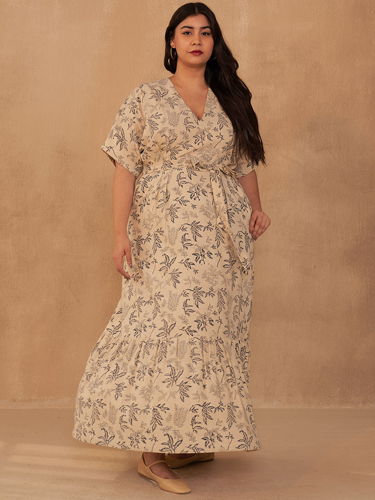Leafy Bloom Maxi Dress DRESSES SUI   