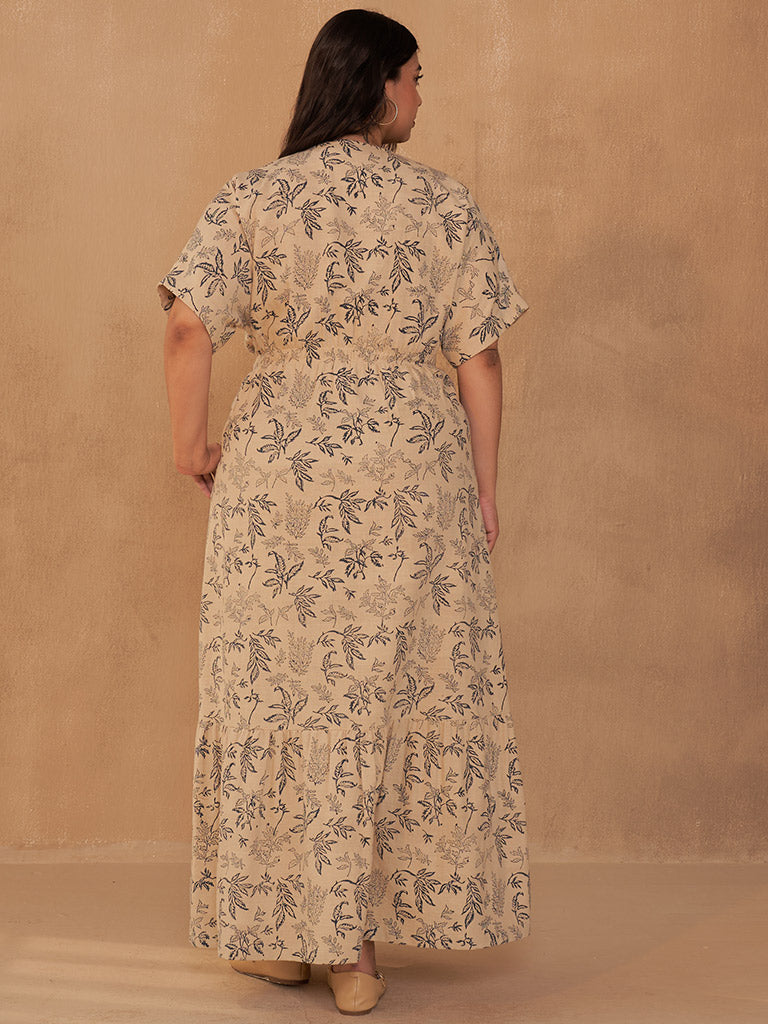 Leafy Bloom Maxi Dress DRESSES SUI   