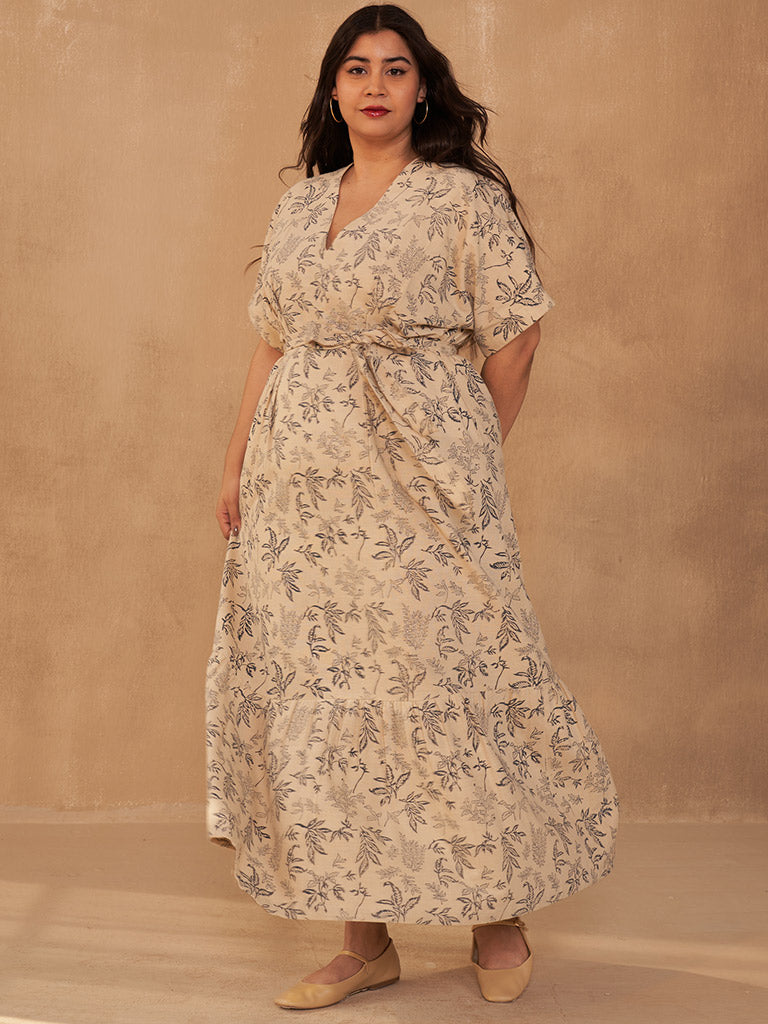 Leafy Bloom Maxi Dress DRESSES SUI   