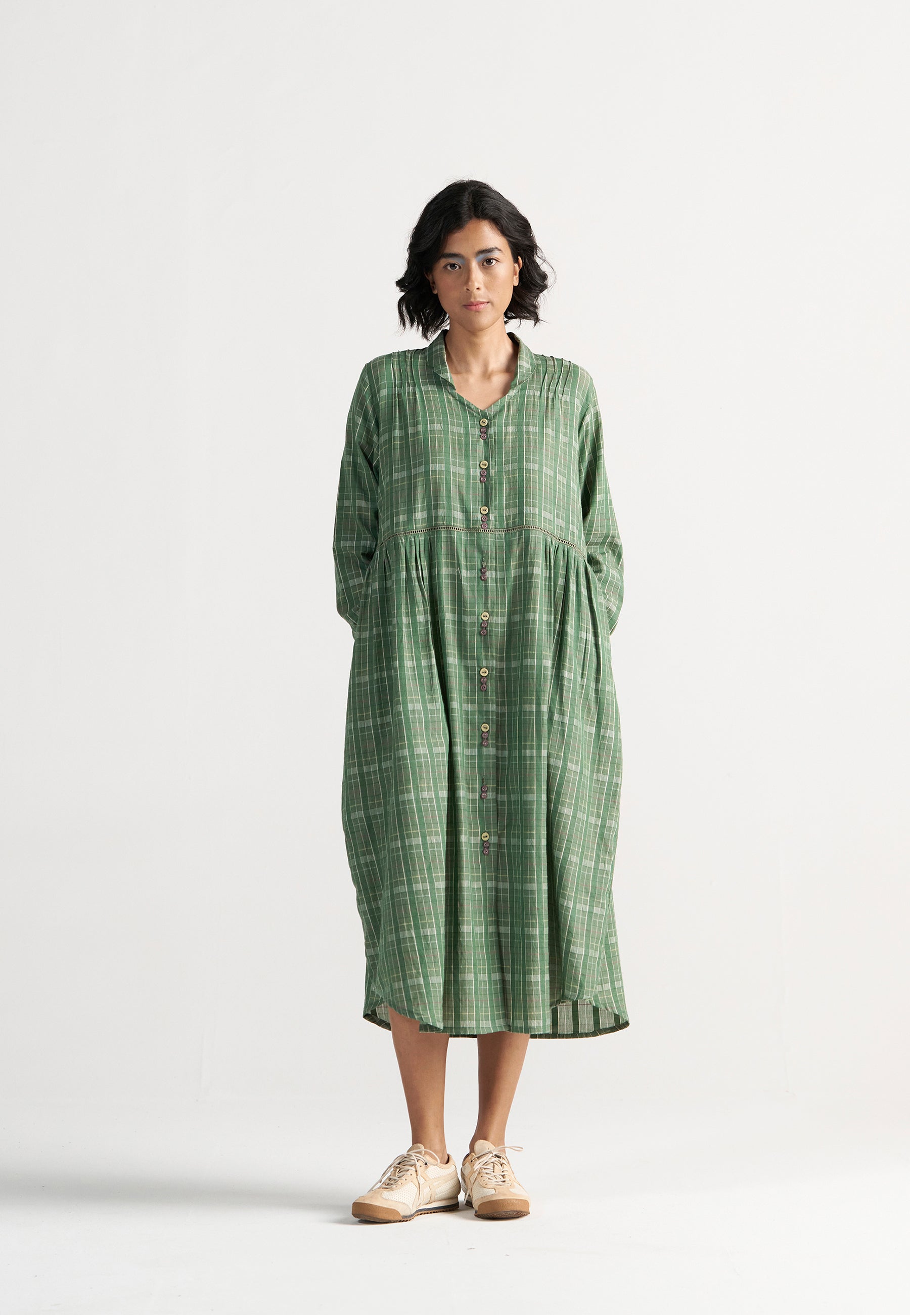 Table For Two Garden Green Dress DRESSES IKKIVI