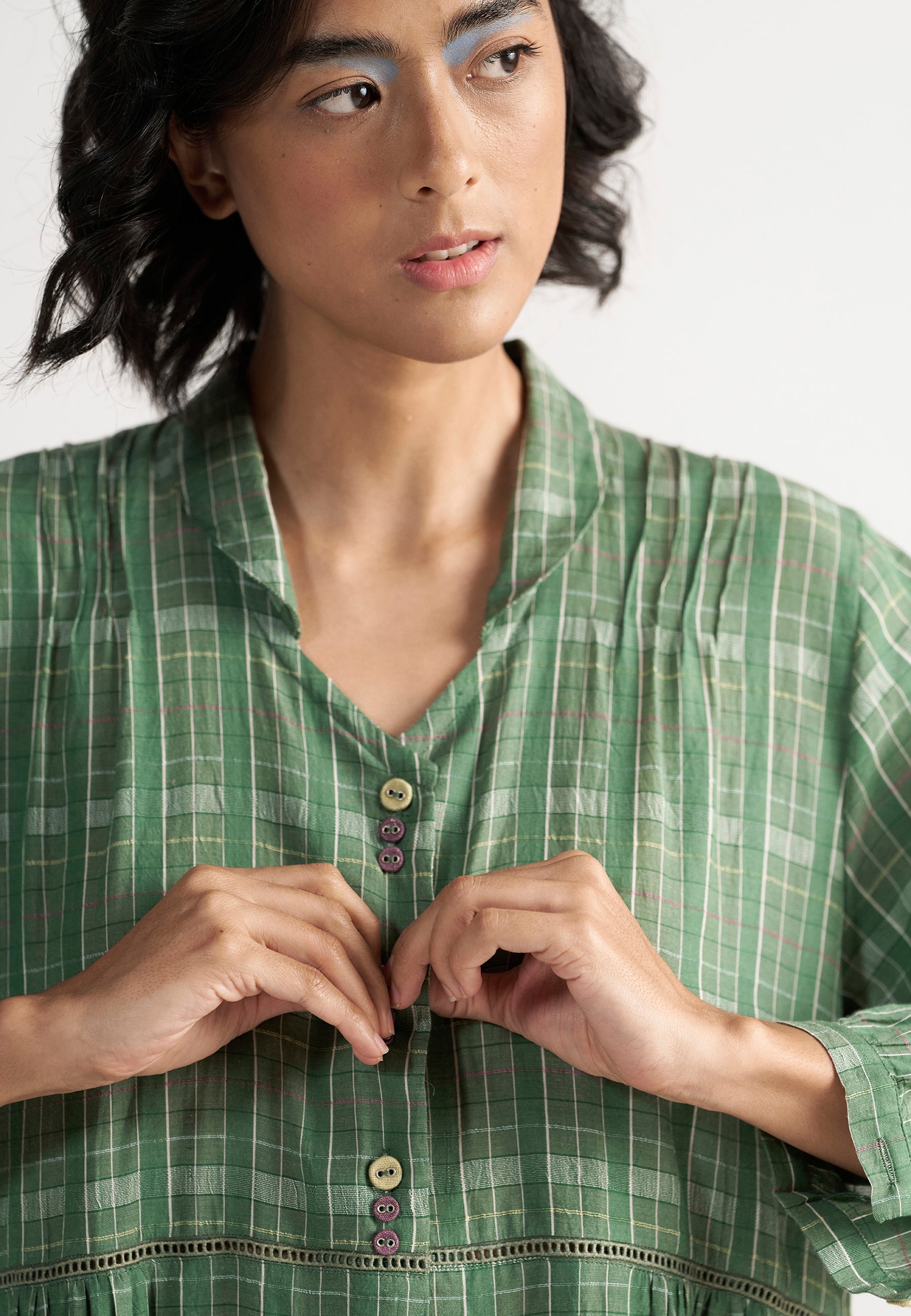 Table For Two Garden Green Dress DRESSES IKKIVI