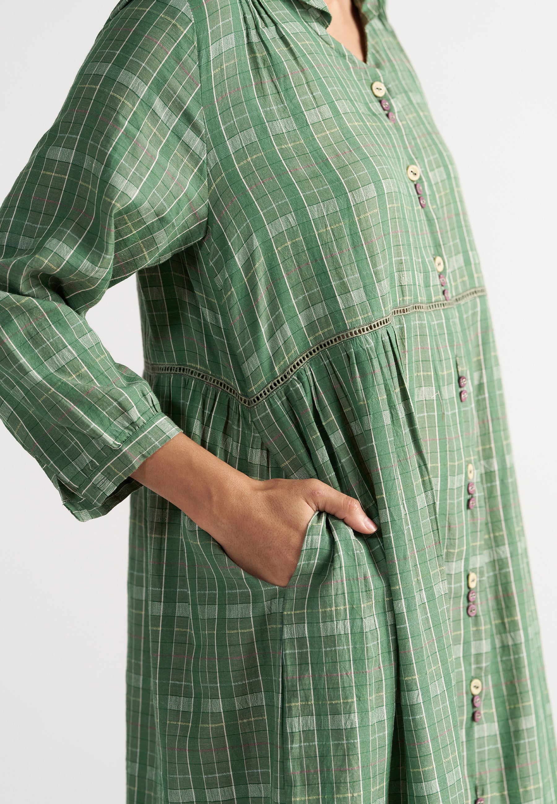 Table For Two Garden Green Dress DRESSES IKKIVI