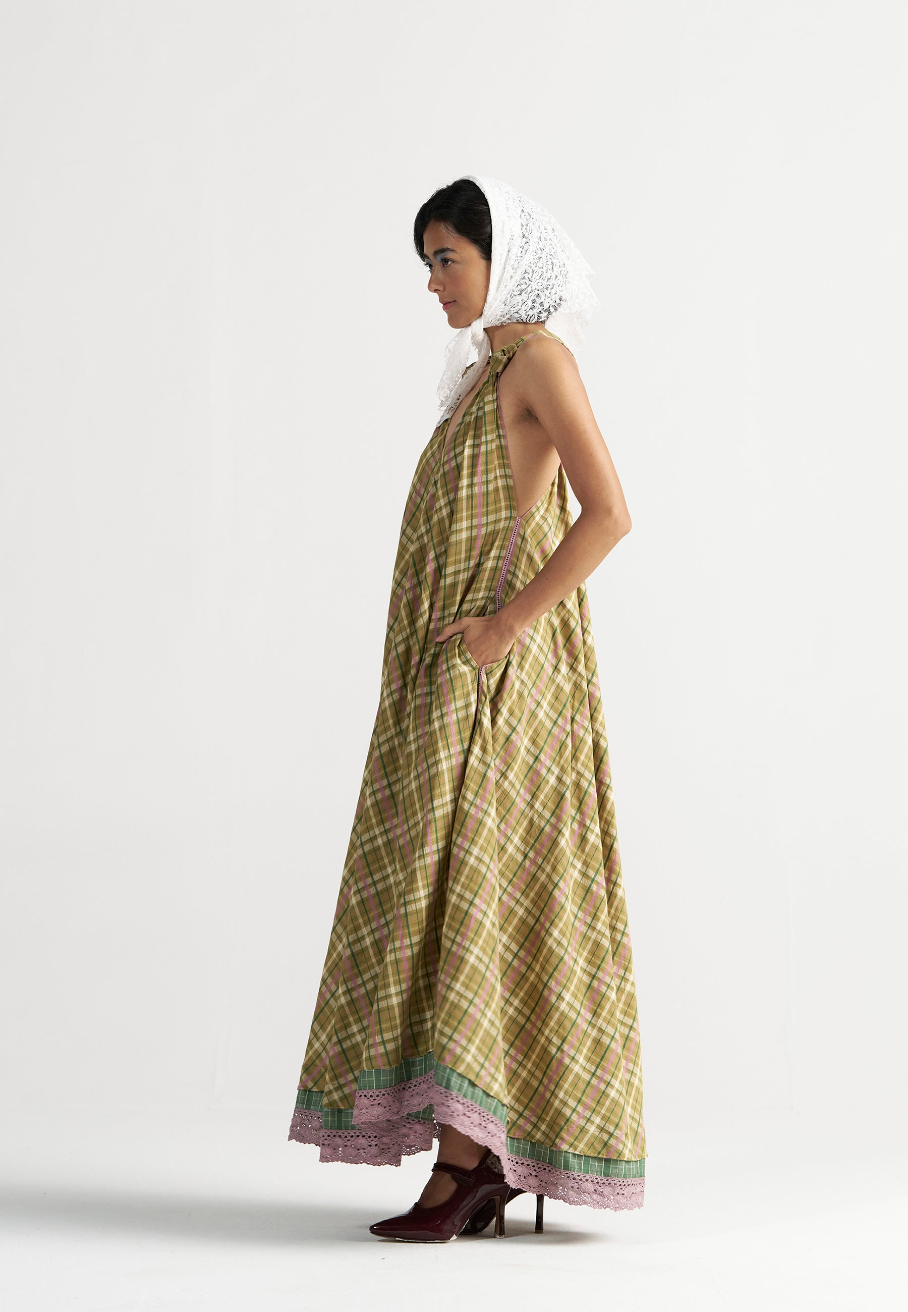 Madeleine Picnic Yellow Maxi Dress DRESSES IKKIVI