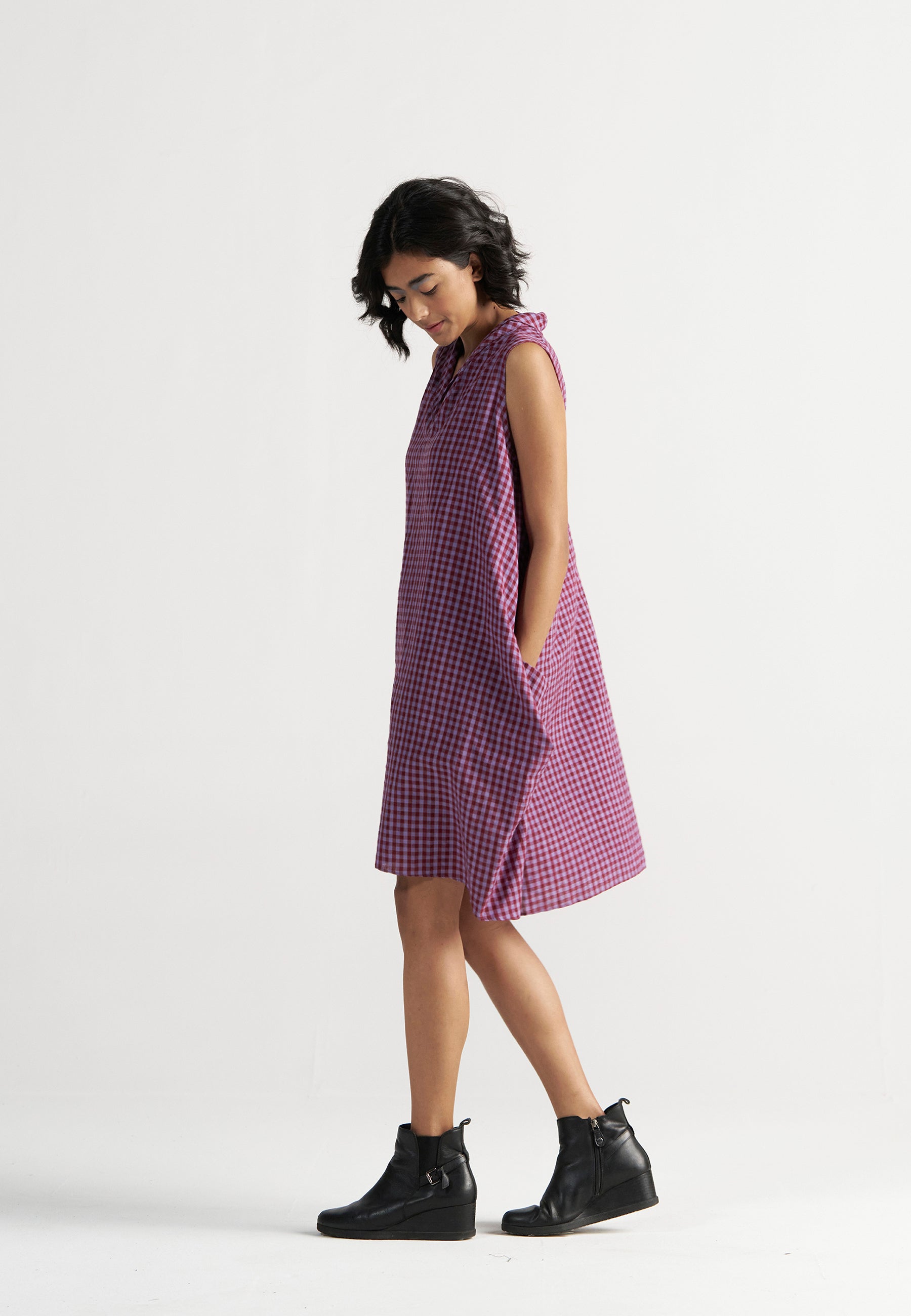 Gaul Tea Plum Dress DRESSES IKKIVI