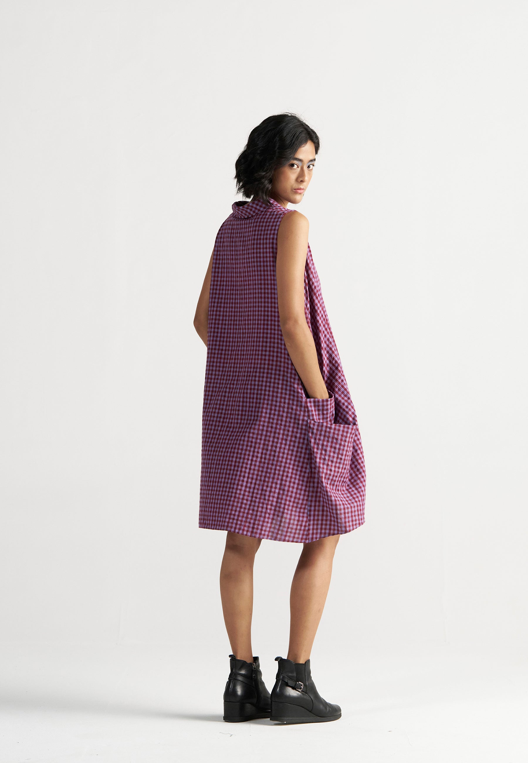Gaul Tea Plum Dress DRESSES IKKIVI