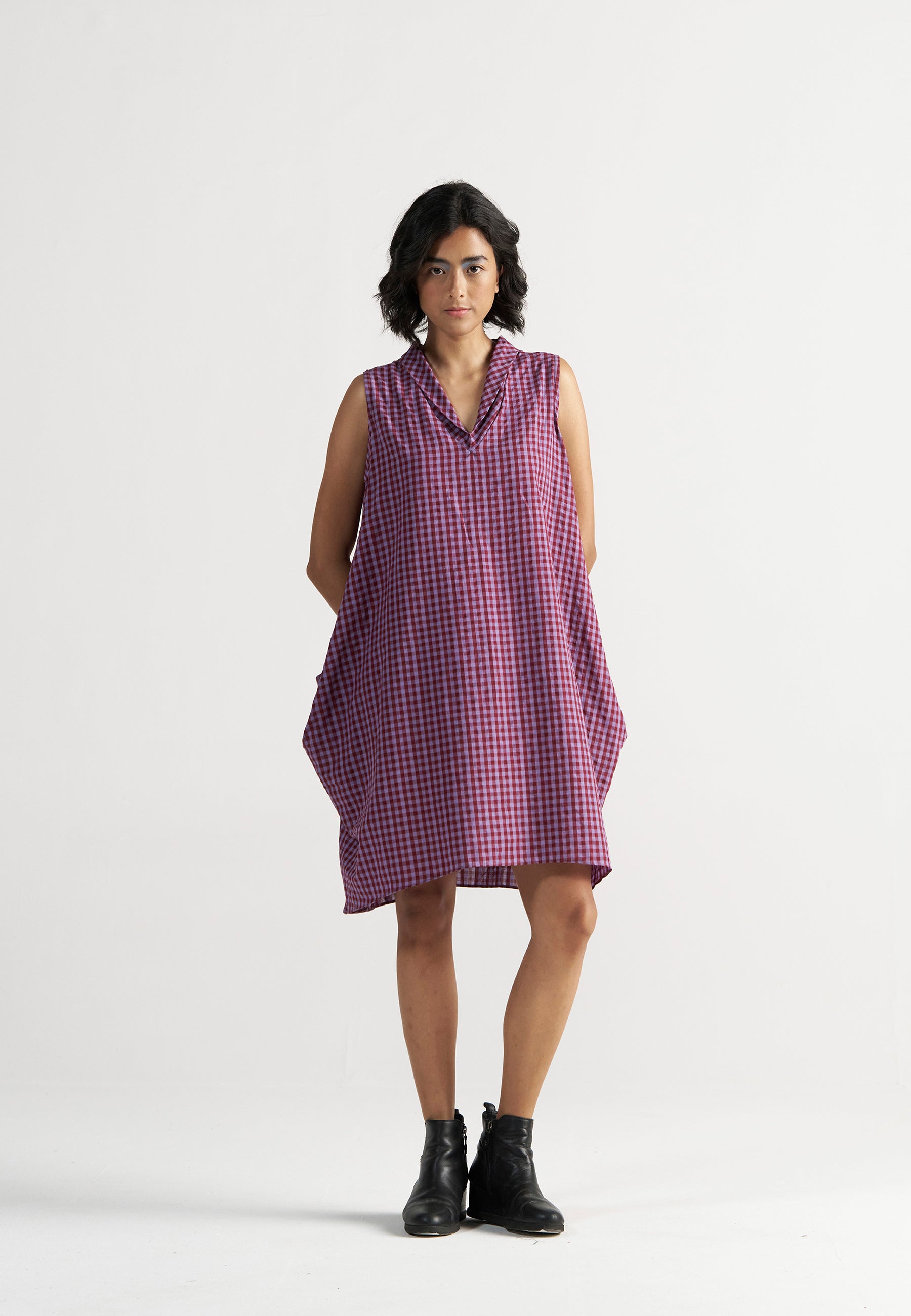 Gaul Tea Plum Dress DRESSES IKKIVI