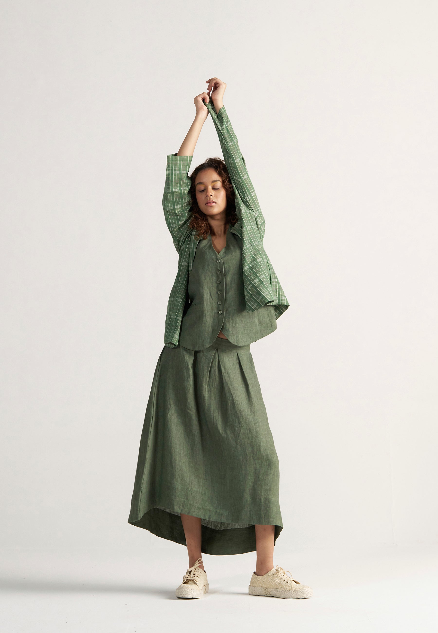 Tea Room Garden Green Blazer JACKETS IKKIVI