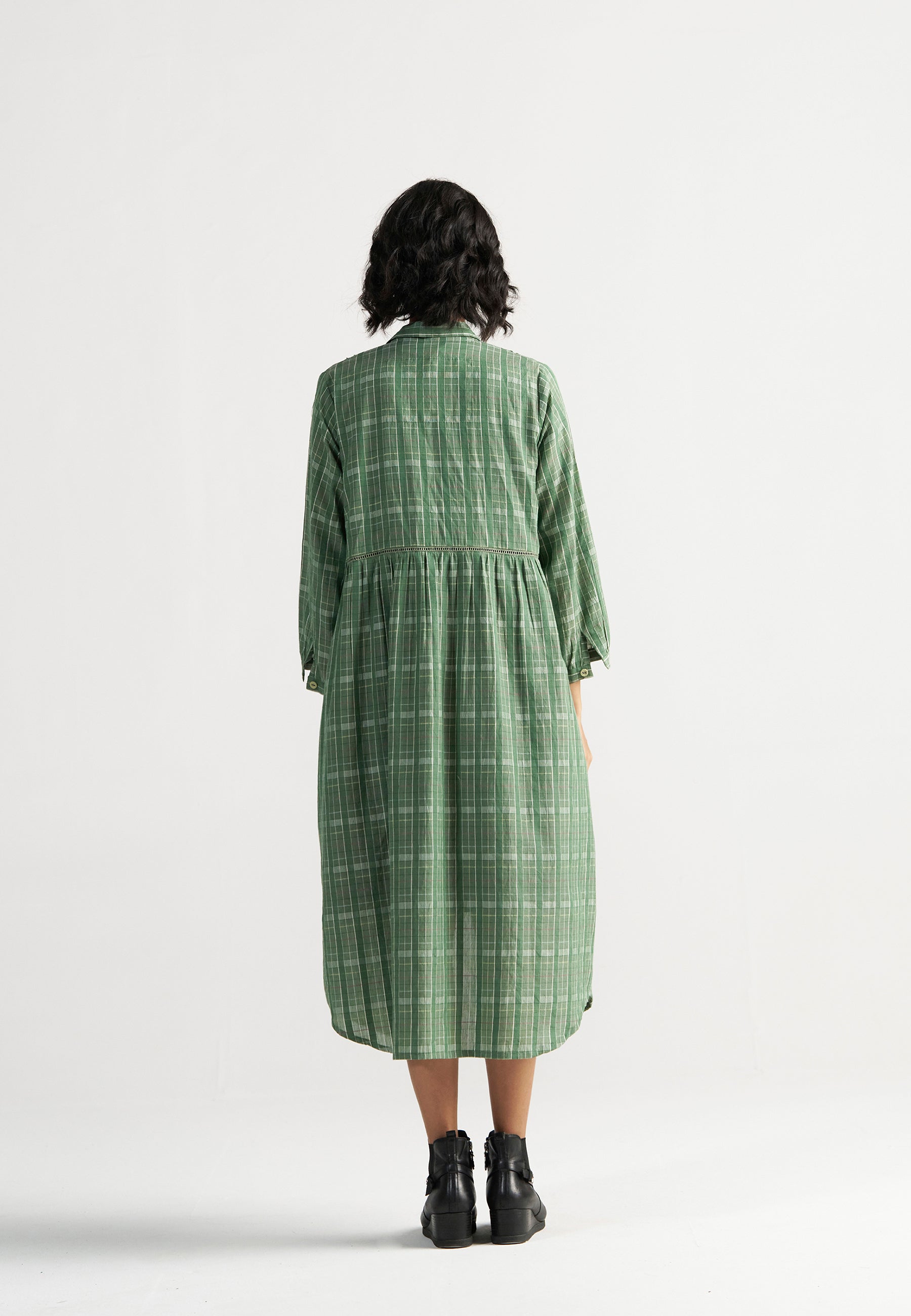 Table For Two Garden Green Dress DRESSES IKKIVI