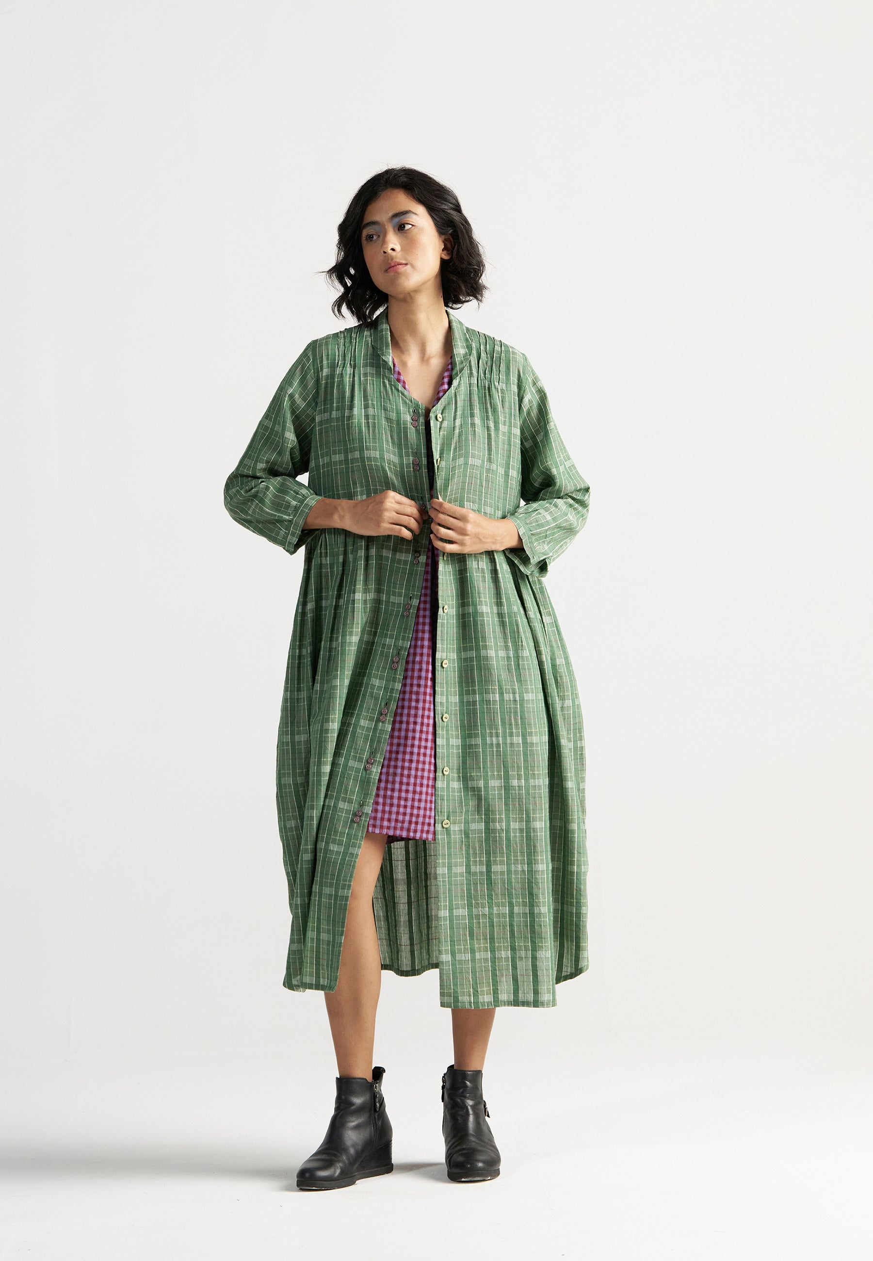 Table For Two Garden Green Dress DRESSES IKKIVI