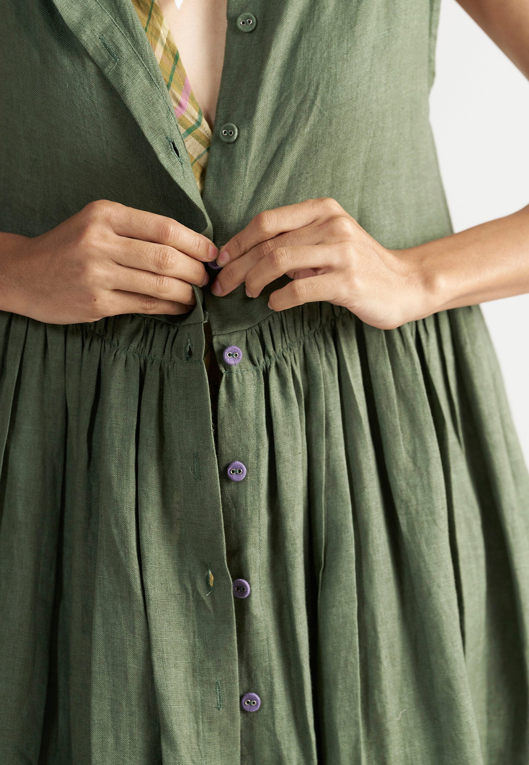 Simply Her Green Sage Dress DRESSES IKKIVI