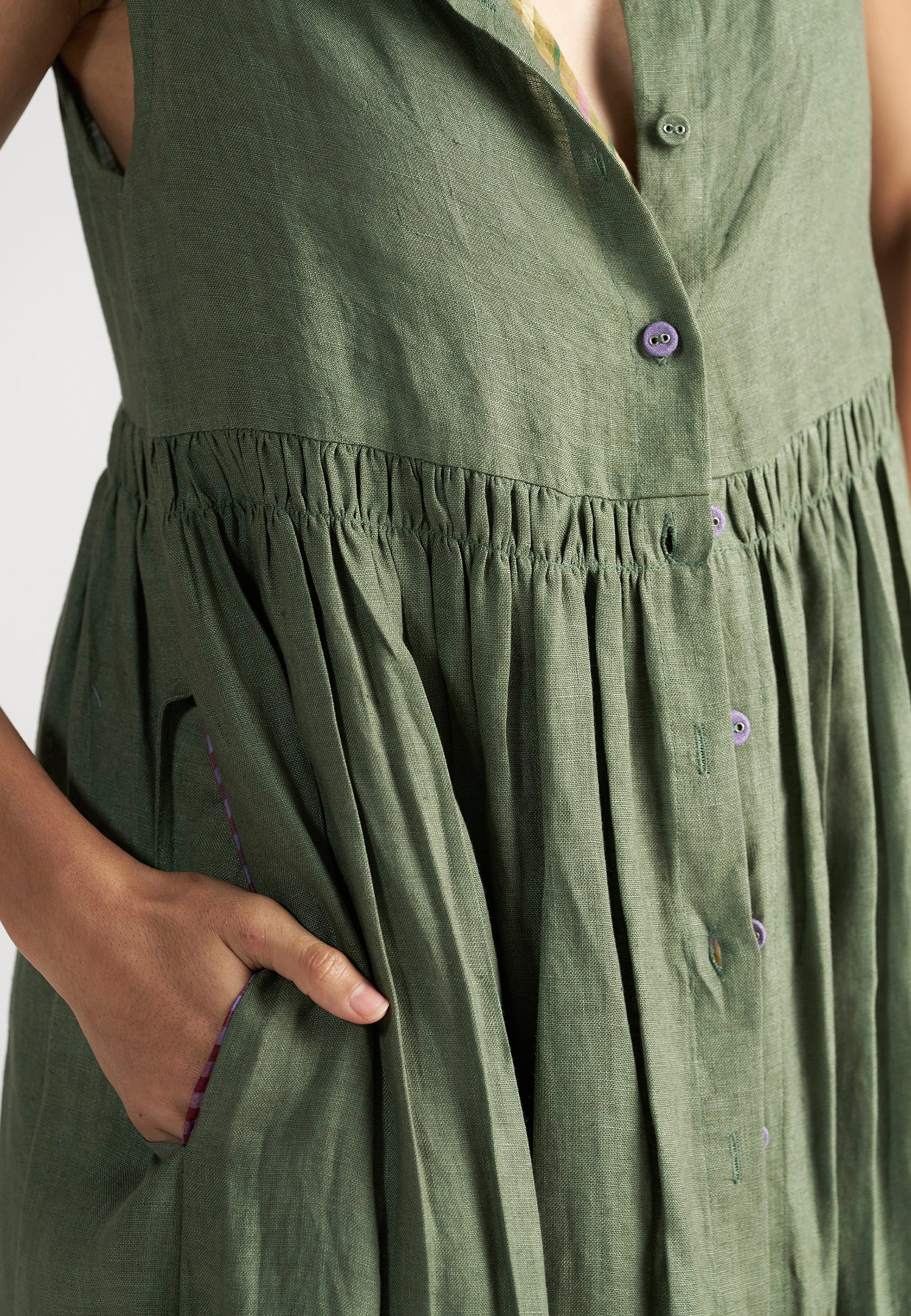 Simply Her Green Sage Dress DRESSES IKKIVI