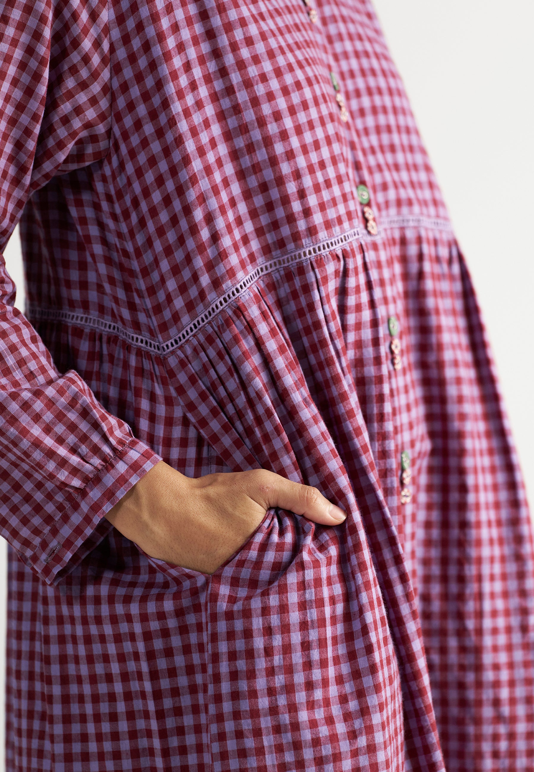 Table For Two Tea Plum Dress DRESSES IKKIVI