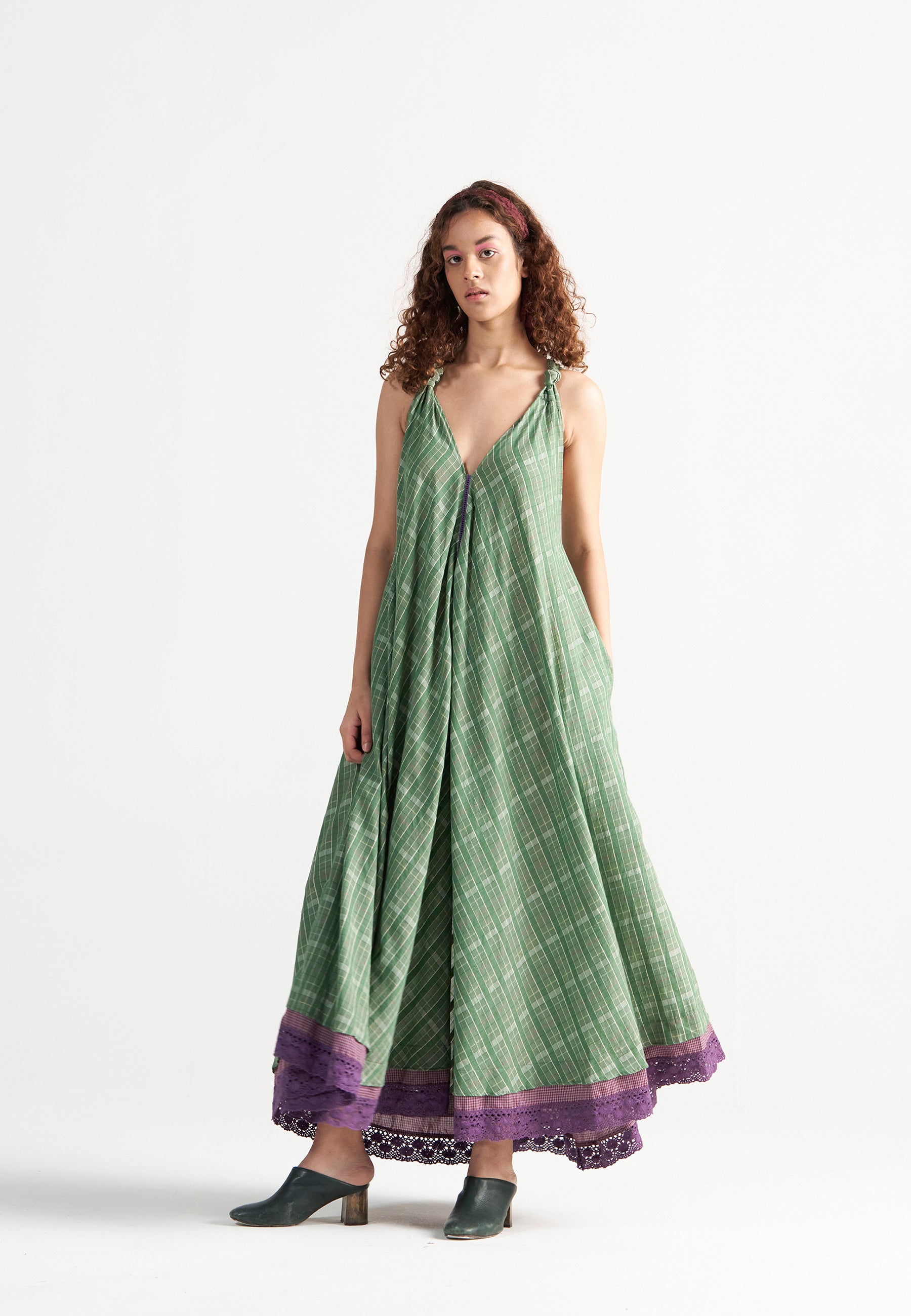 Madeleine Green Garden Maxi Dress DRESSES IKKIVI