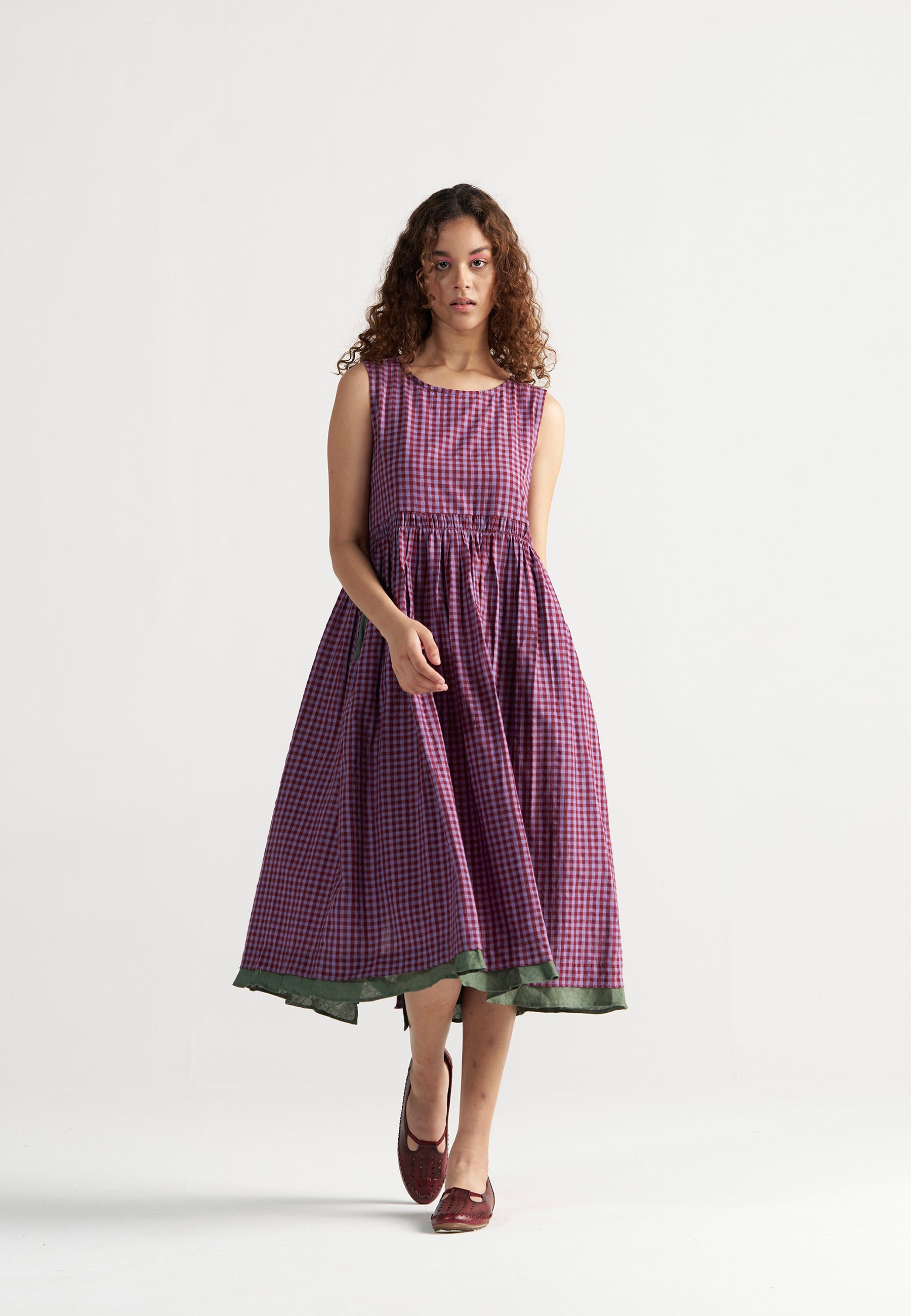 Simply Her Tea Plum Dress | Womens Midi Cotton Dress | IKKIVI Simply Her Tea Plum Dress | Womens Midi Cotton Dress | IKKIVI