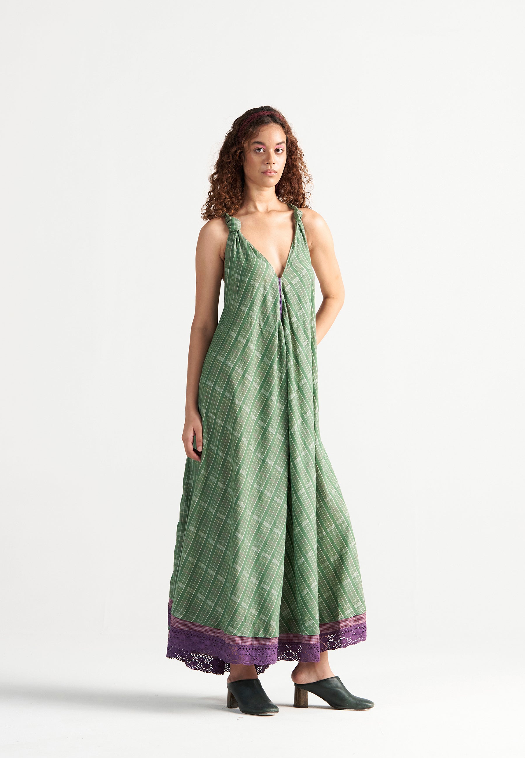 Madeleine Green Garden Maxi Dress DRESSES IKKIVI