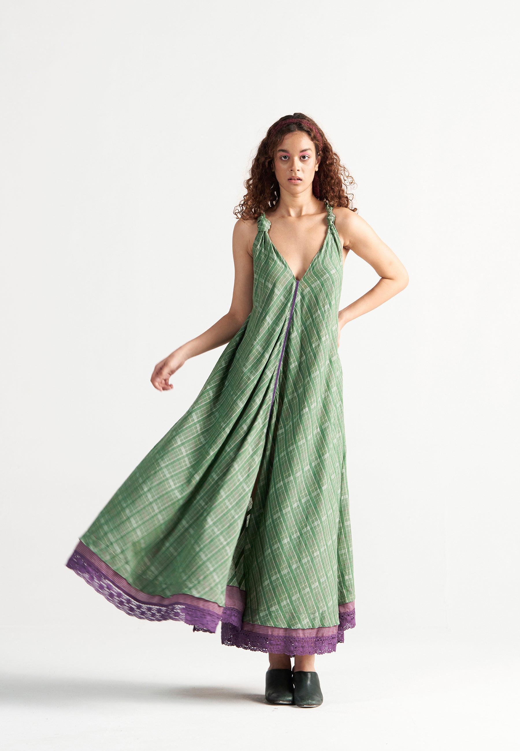 Madeleine Green Garden Maxi Dress DRESSES IKKIVI