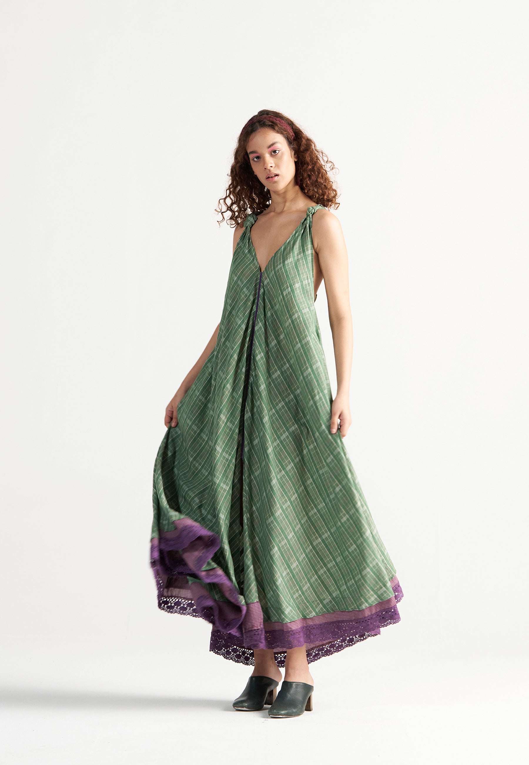 Madeleine Green Garden Maxi Dress DRESSES IKKIVI